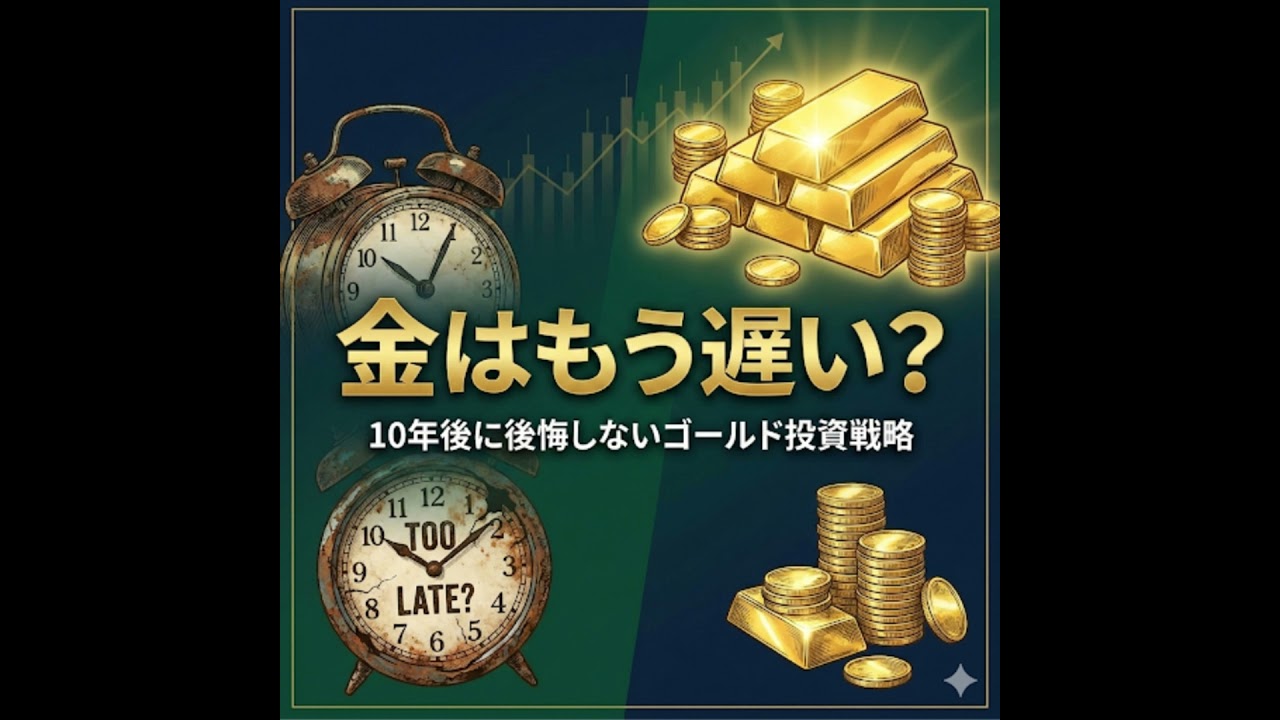 「金(ゴールド)はもう遅い」は本当か？10年後に後悔しないためのゴールド投資戦略