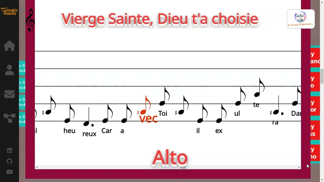 Vierge Sainte, Dieu t'a choisie - Aut: Jean Paul Lécot, Comp: Paul Décha - Alto