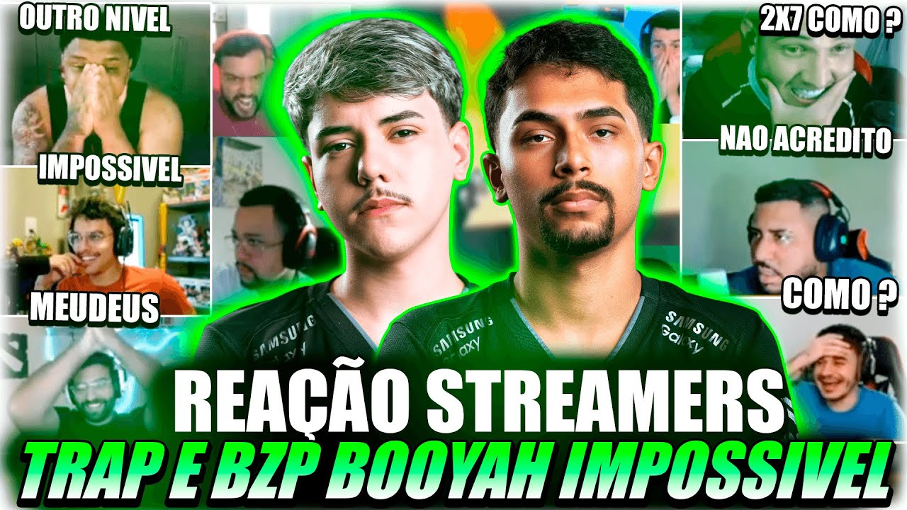 REAÇÃO STREAMERS: LOUD DOMINA COM 3 BOOYAHS E TRAP E BZP FAZEM O IMPROVAVEL no 2x7 na COPA FF !