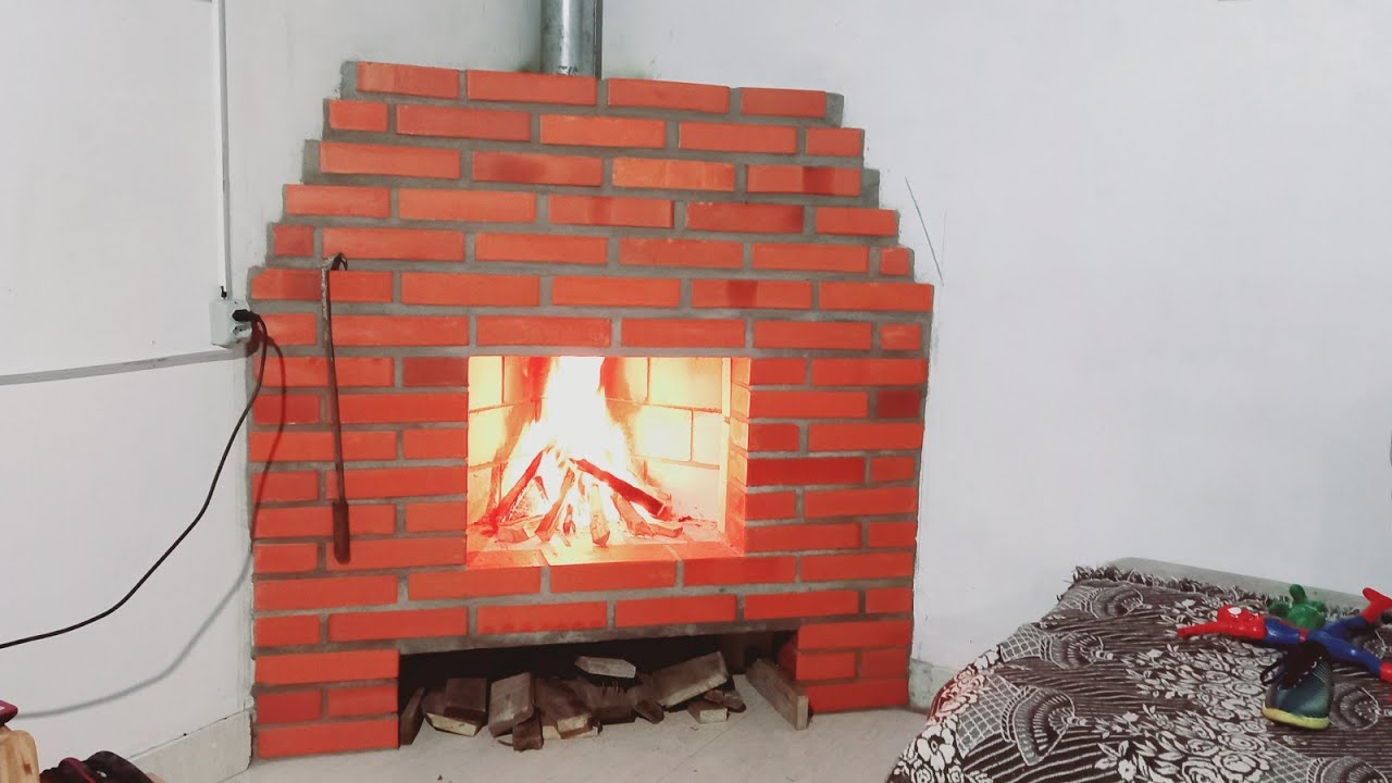 Construindo Lareira de Canto com tijolos maciços a vista, passo a passo do começoaofim.