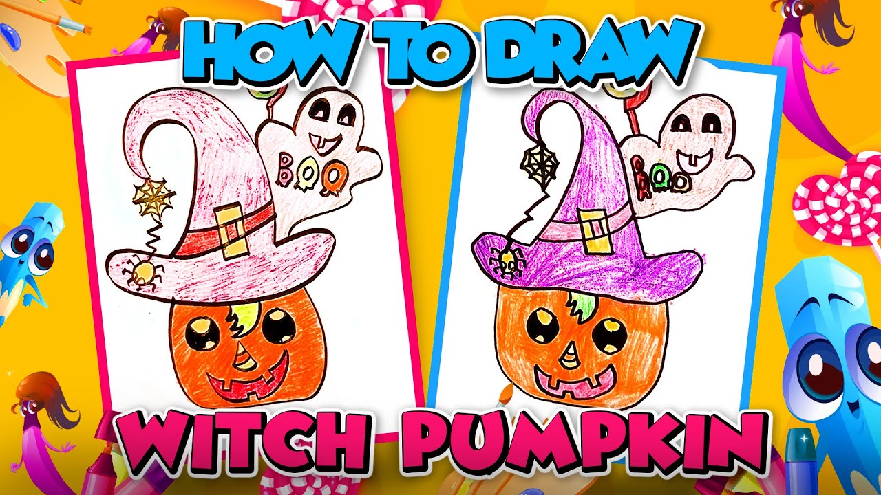 How to Draw a Pumpkin Step By Step  - Draw with Alina | Halloween 2022 #drawing