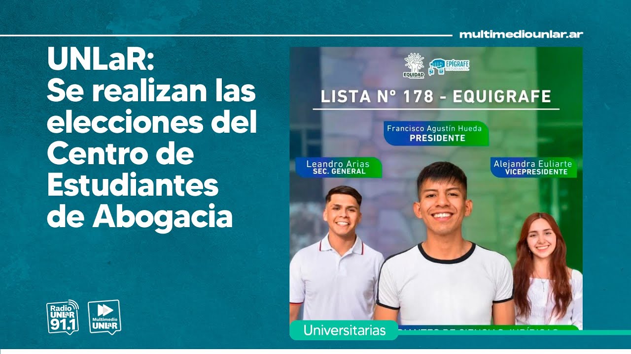 UNLaR: Se realizan las elecciones del Centro de Estudiantes de Abogacia