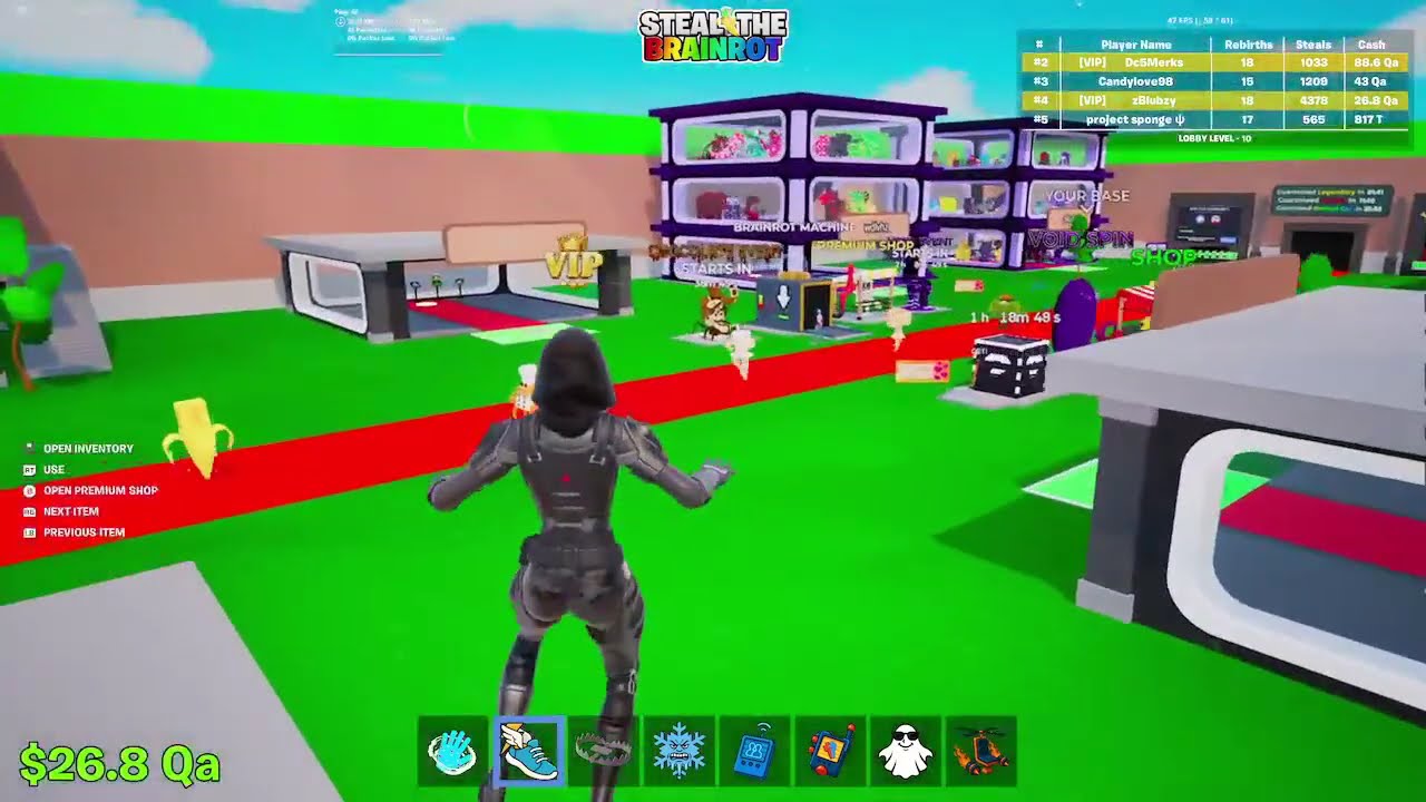 🔴 LIVE! (18 Rebirth - Trades Only - Drop Offers) - Fortnite - Steal The Brainrot!
