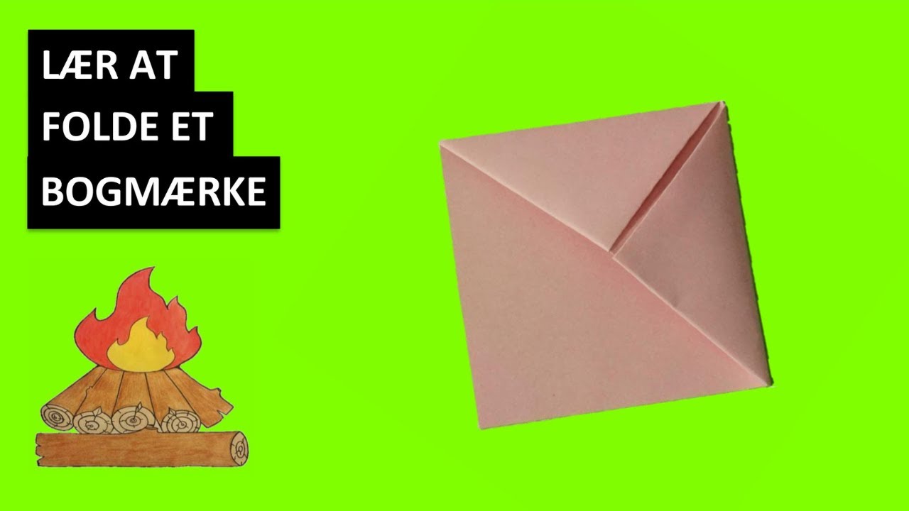 Hvordan folder man et bogm&aelig;rke i papir?? - Bogm&aelig;rke Origami