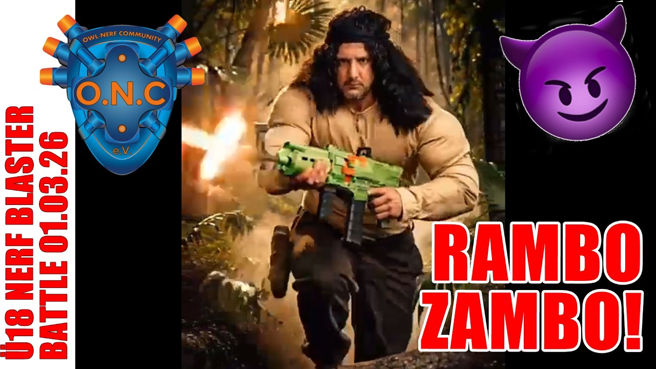 Rambo vs Terminator - harte Nerf Schlacht [Battle] bei der ONC März 2026 | OWL Nerf Community