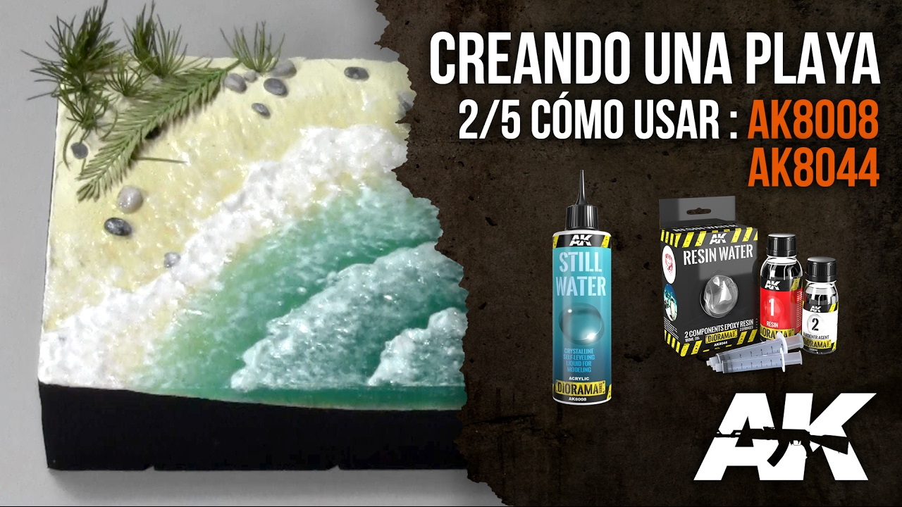 Usando: AK8008 + AK8044 || PLAYA, PARTE 2/5: Añadiendo agua