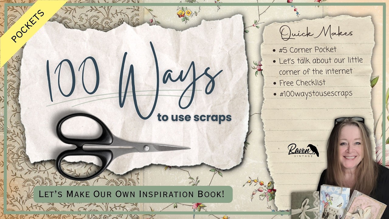 100 Ways to Use Scraps - Let's Make Our Own Inspiration Book: #5 Corner Pocket (great mass make!)
