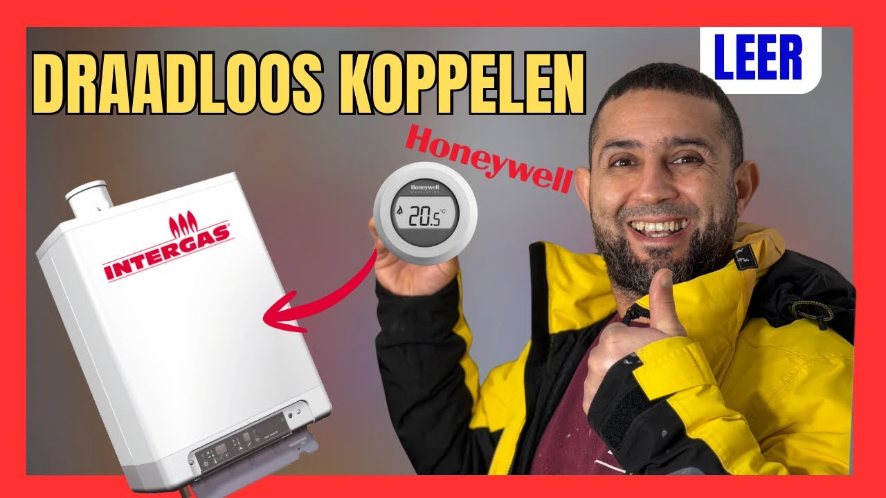 Leer Honeywell thermostaat draadloos koppelen met Intergas cv ketel