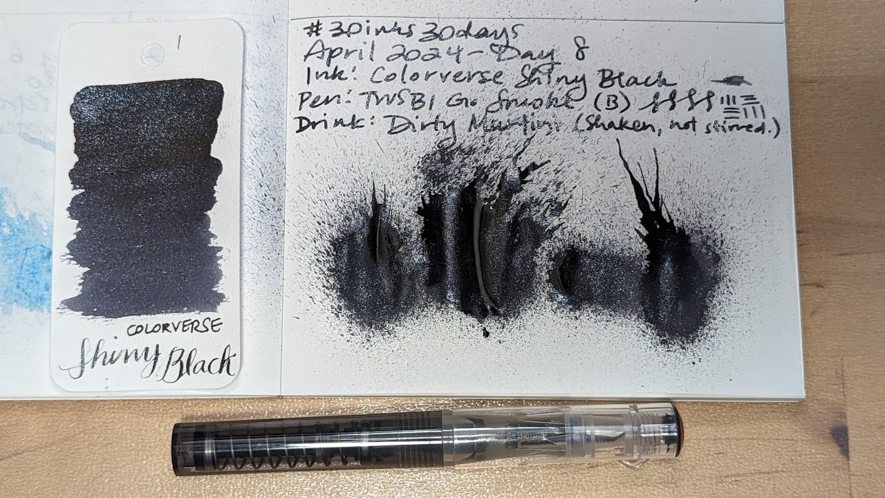 #30inks30days April 2024, Day 8 - Shiny Black