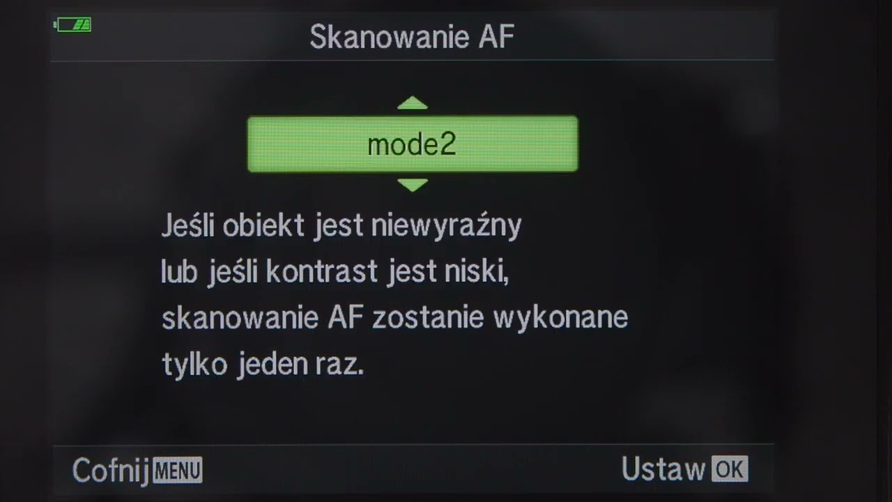 OM System OM 5 - menu ustawień własnych
