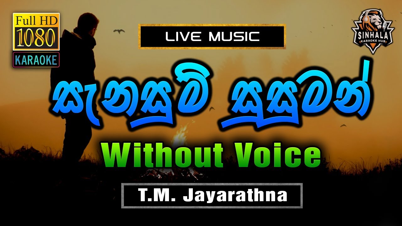 Sanasum Susuman ❤️ සැනසුම් සුසුමන් | Karaoke Without Voice | T.M. Jayarathna