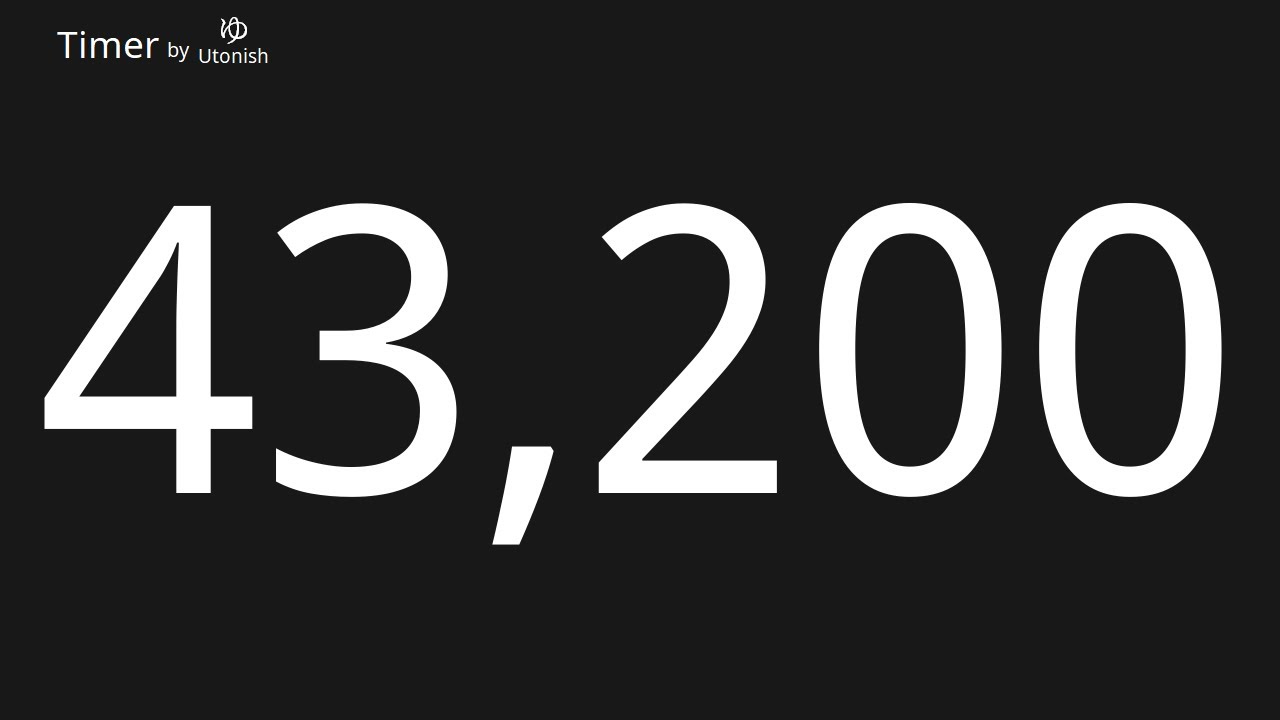 43200 Second Countdown Timer