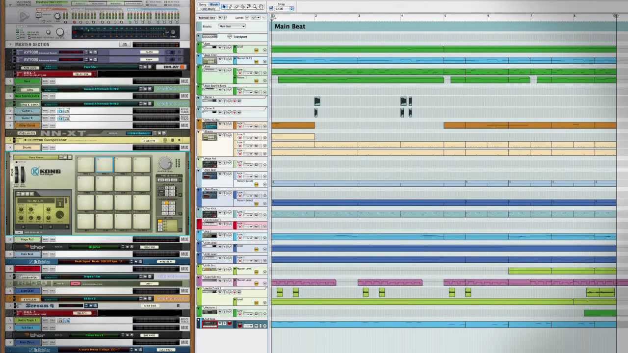 Уроки Reason: создание песни в режиме Blocks