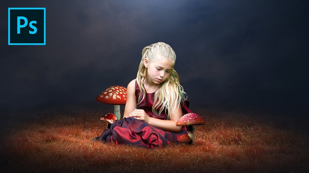 Photoshop Tutorials - The Mushrooms | Photo Effects Manipulation