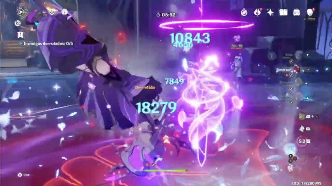Record de da&ntilde;o de un ataque basico *63K* Genshin impact version 2.5