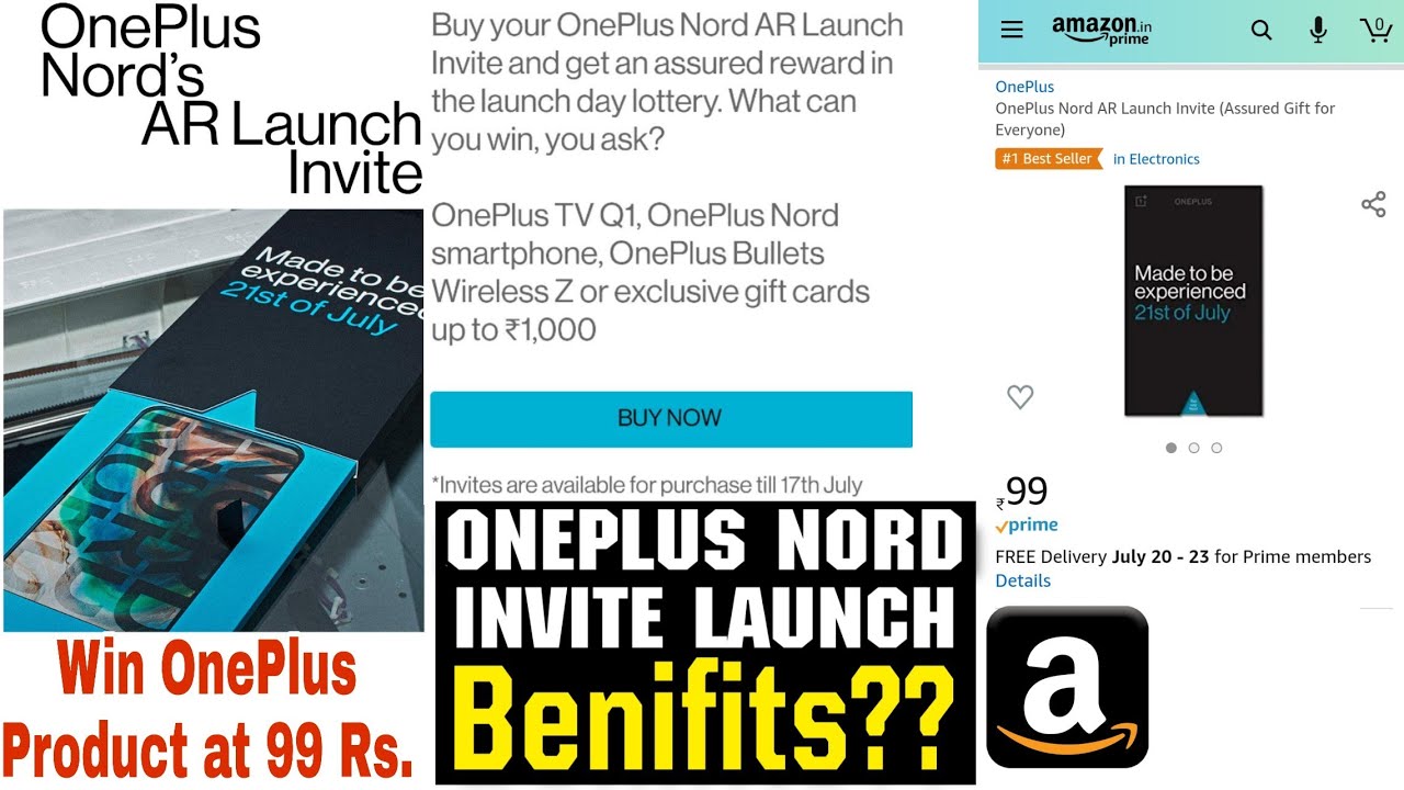 What is Oneplus Nord AR Launch Invite at Rs. 99 On Amazon | Benifits Of OnePlus Nord AR Online Pass