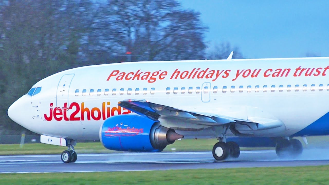 Jet2 Boeing 737-300 G-GDFM East Midlands Airport Take Off [1080p HD]