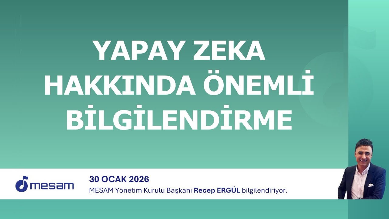 YAPAY ZEKA HAKKINDA &Ouml;NEMLİ BİLGİLENDİRME