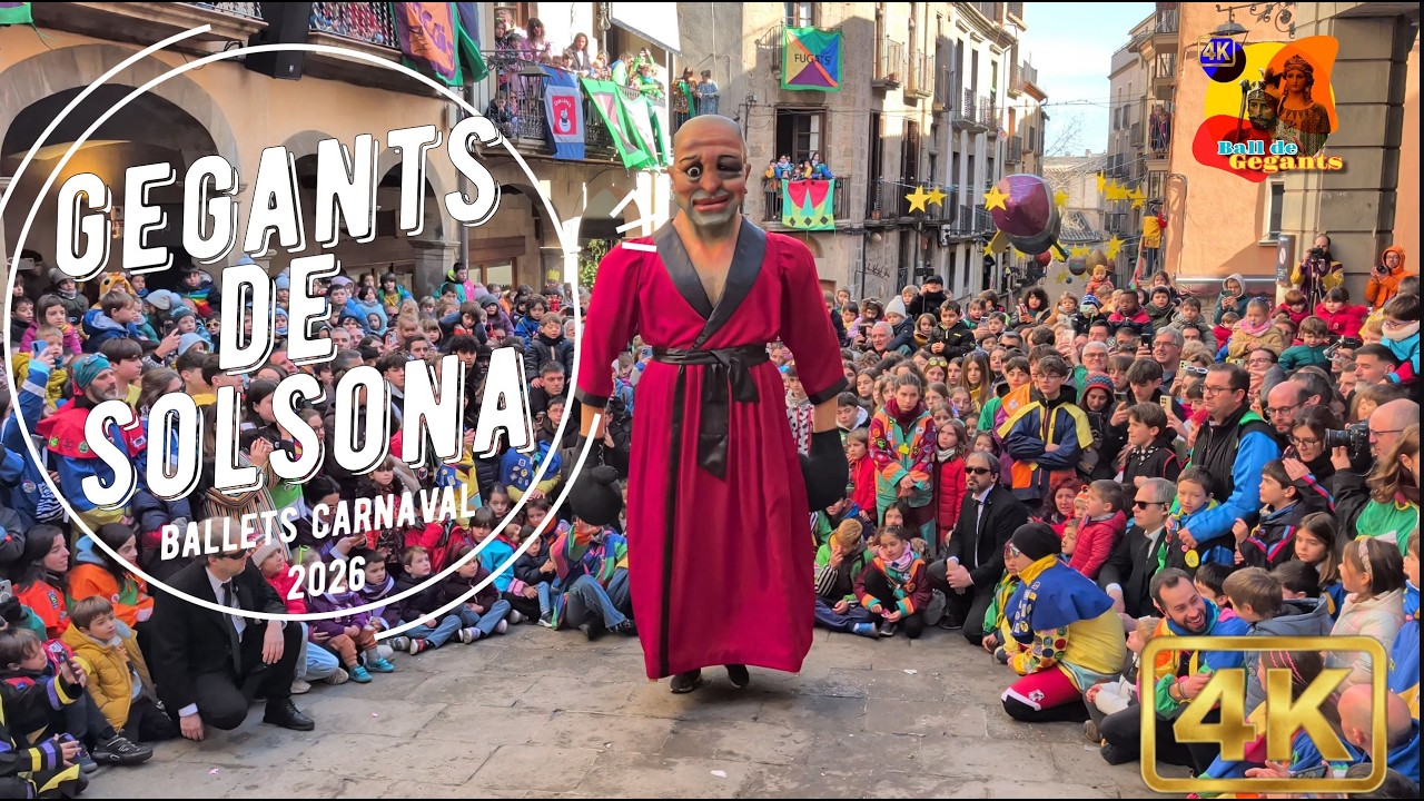 ESPECTACULAR! Ball de Gegants Carnaval de Solsona 2026 | Ballets Complets Diumenge en 4K