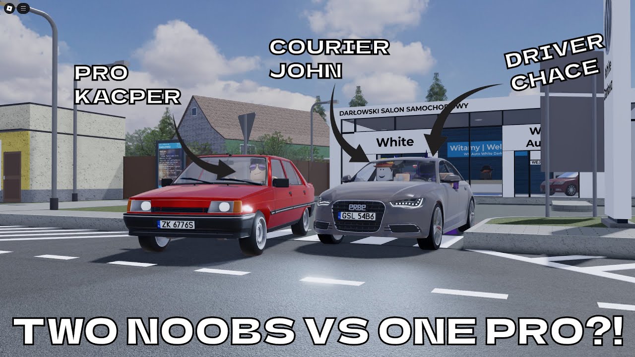 ARE they NOOBS or UNDERCOVER PROS?! - Roblox Polish Car Driving (#1) with JOHN + CHACE