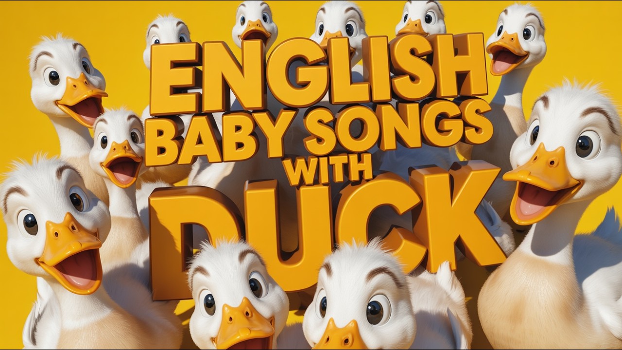 Cheerful Duck Nursery Rhyme for Kids in English Fun Sing Along