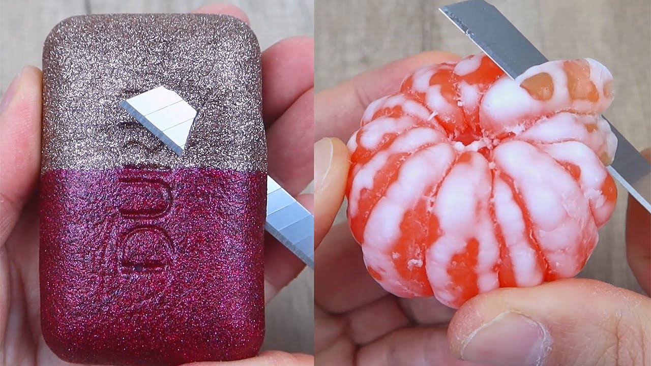 Relaxing Soap Cutting ASMR. Satisfying Soap and lipstick cutting. Corte de jabón - 1138