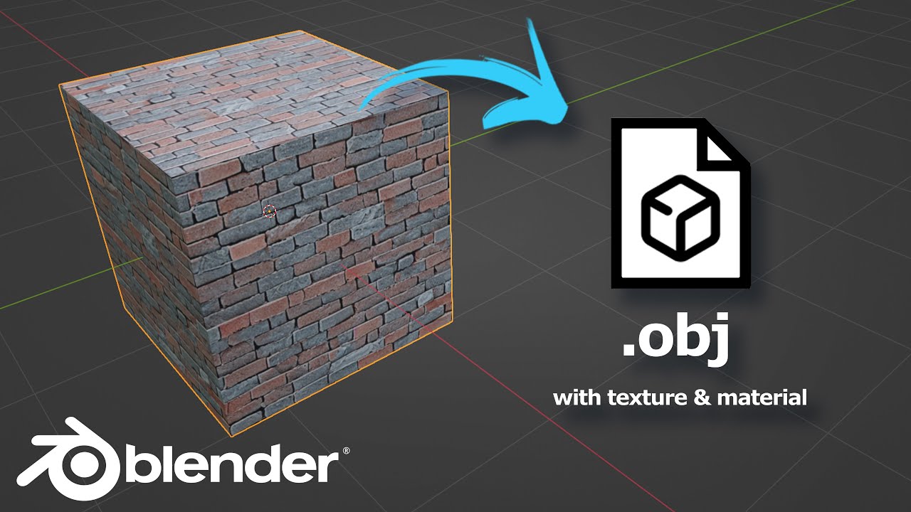 Как экспортировать OBJ с текстурой и материалом в Blender