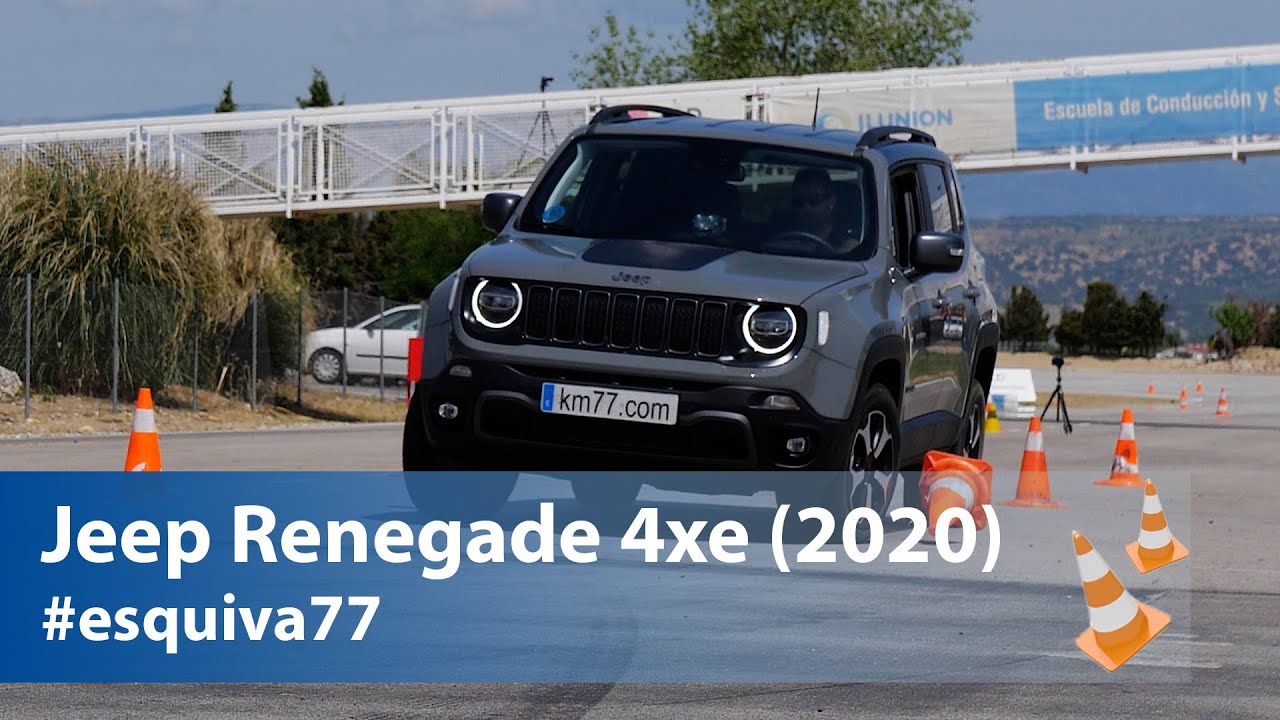Jeep Renegade 4xe (2020) - Maniobra de esquiva (Moose test) y eslalon | km77.com