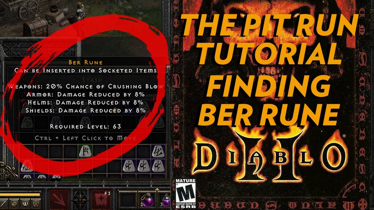 Diablo 2 Resurrected: The Pit Run's Tutorial to finding BER rune!