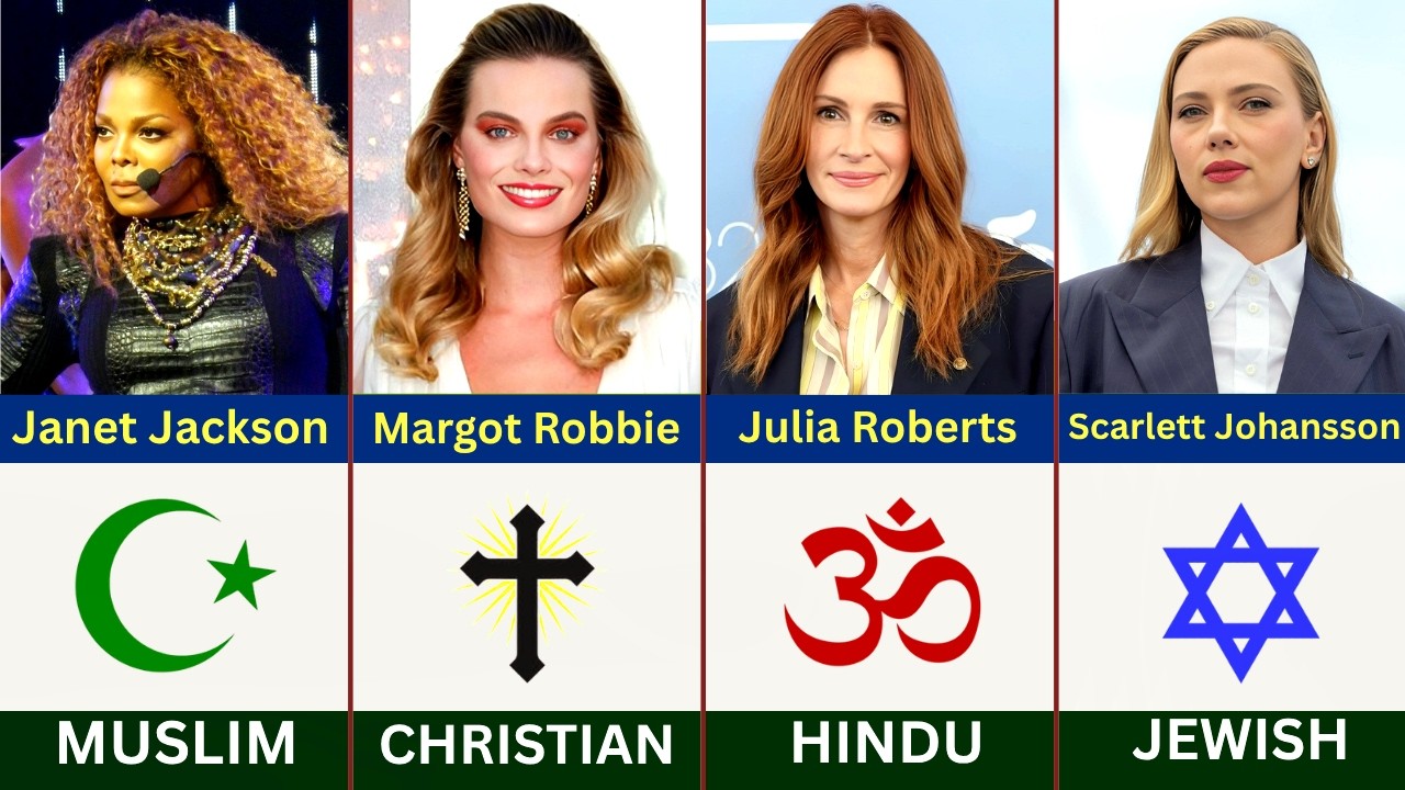 Religion of Hollywood Actresses | Famous Hollywood Actresses Religion Comparison #hollywood