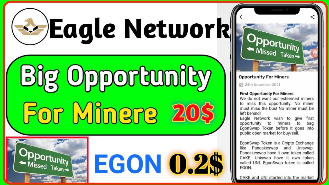 Eagle Network Opportunity For Miners || Eagle Network EGON Token buy and sell Start || Eagle Network