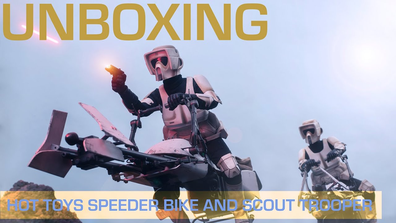 Unboxing Hot Toys Mandalorian Speeder Bike and Scout Trooper