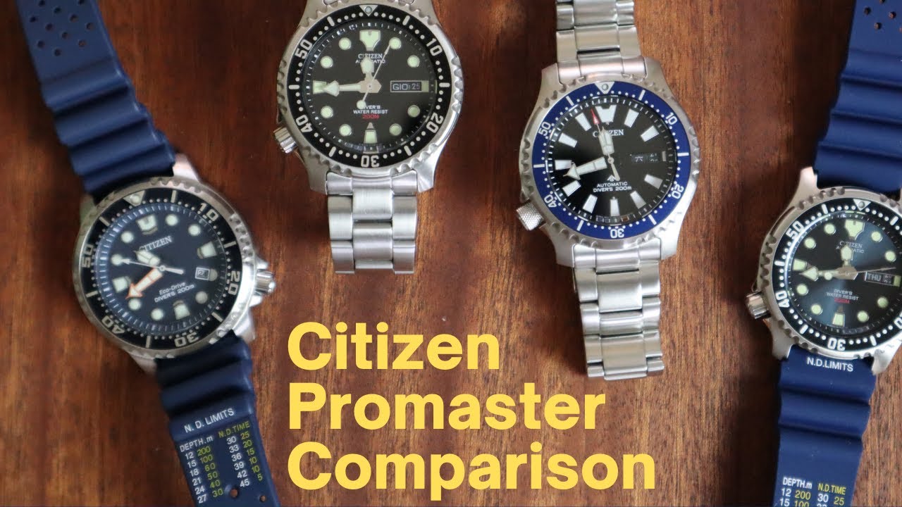 Сравнение Citizen Promaster NY0040 NY0098 BN00151