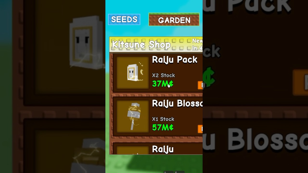 Как найти секретный магазин Raiju в Grow a Garden #roblox #robloxshorts #growagarden