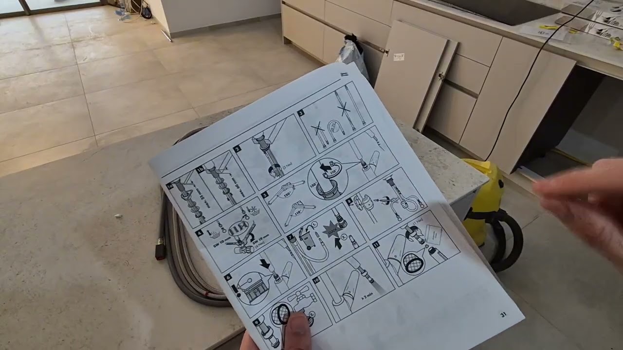 התקנת ברז מטבח - kitchen faucet installation