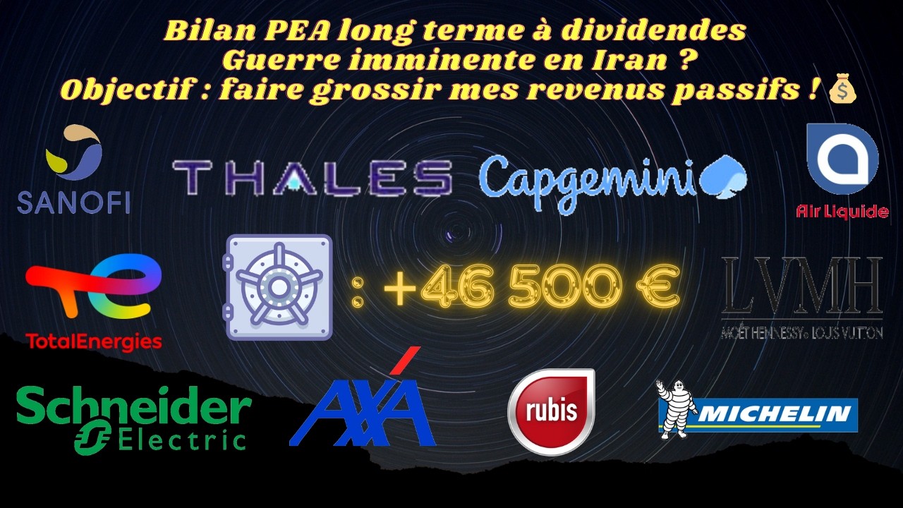 Bourse : Bilan PEA Mars 2026 ! Revenus passifs, dividendes & stratégie 🏦