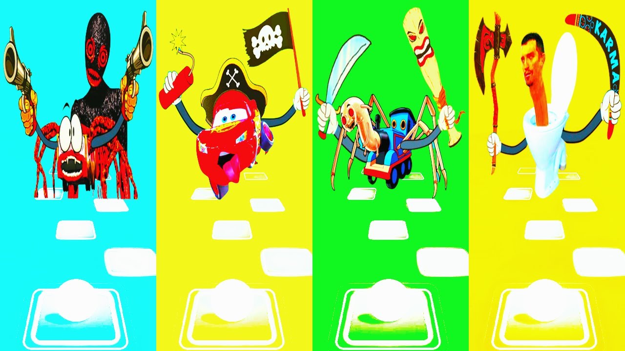 Tiles Hop EDM Rush: Addictive Rhythm Game with Bus Eater, Toilet Monster, and More! 