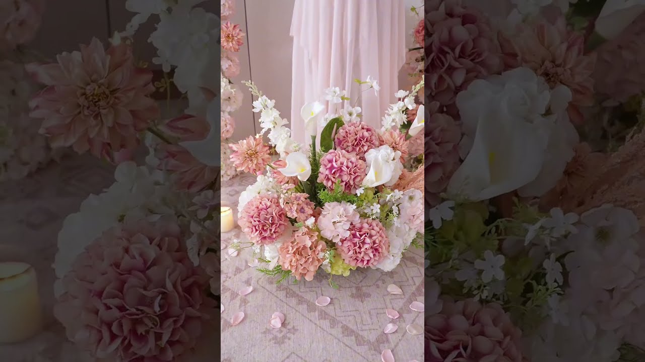 A9091 Rose and Hydrangea Bouquet (MDF Base) &mdash; Wedding and Event Decorations#wedding #flowers #rose