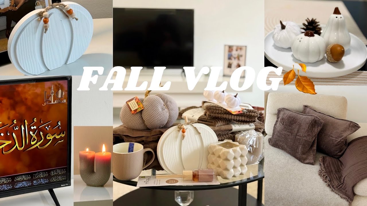 MONTREAL FALL VLOG🍂| Decorating my living room for fall, Shopping, Haul, Living Room Tour