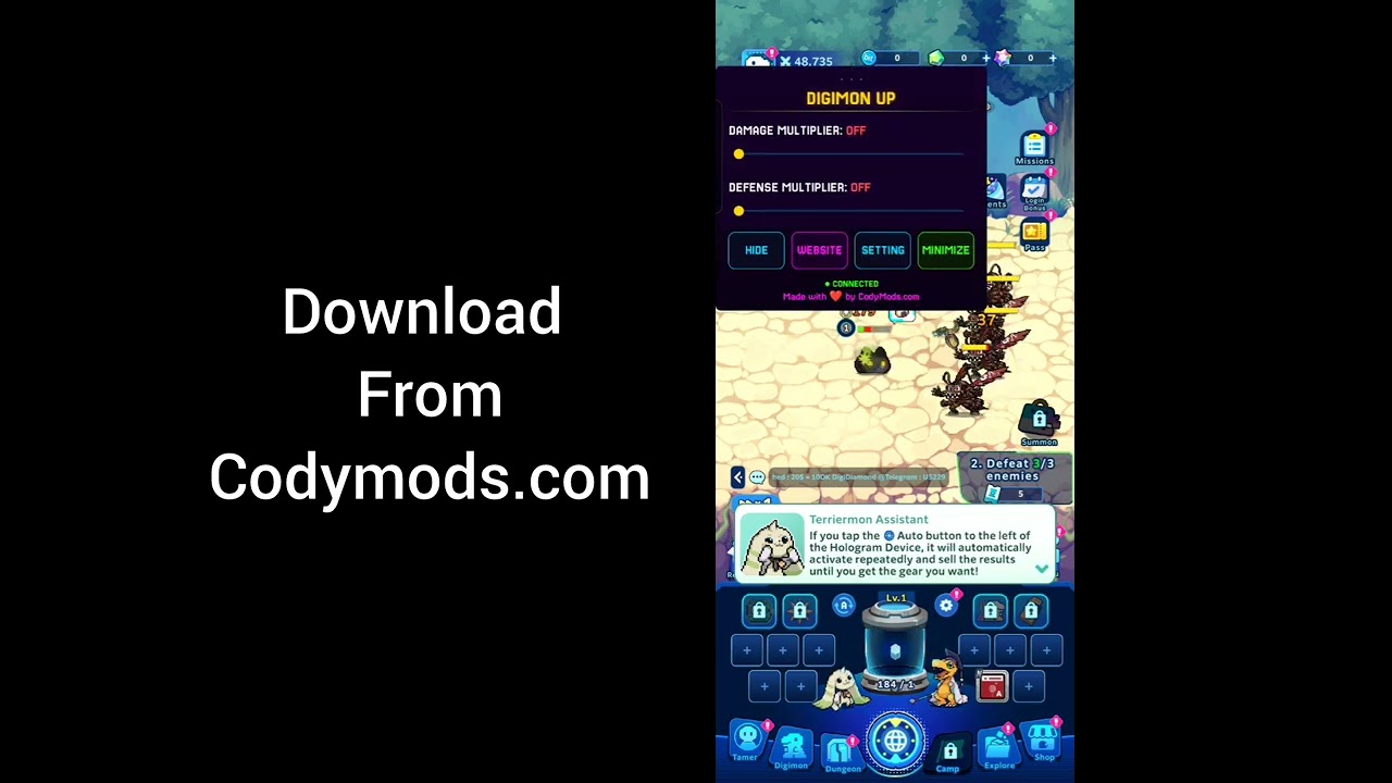 DIGIMON UP MOD APK 🔥 (DMG & DEF MULTIPLIER)