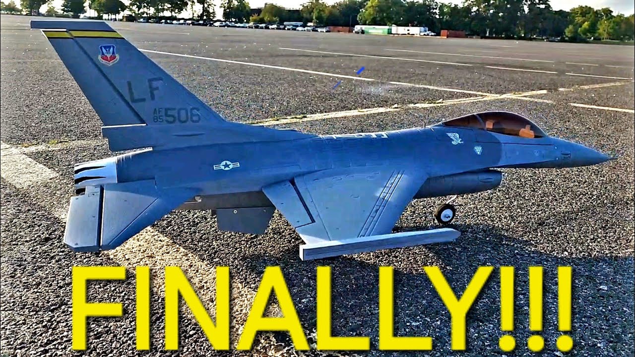 Первый полёт на EDF прошёл довольно напряжённо! Freewing 64mm F-16 MAIDEN