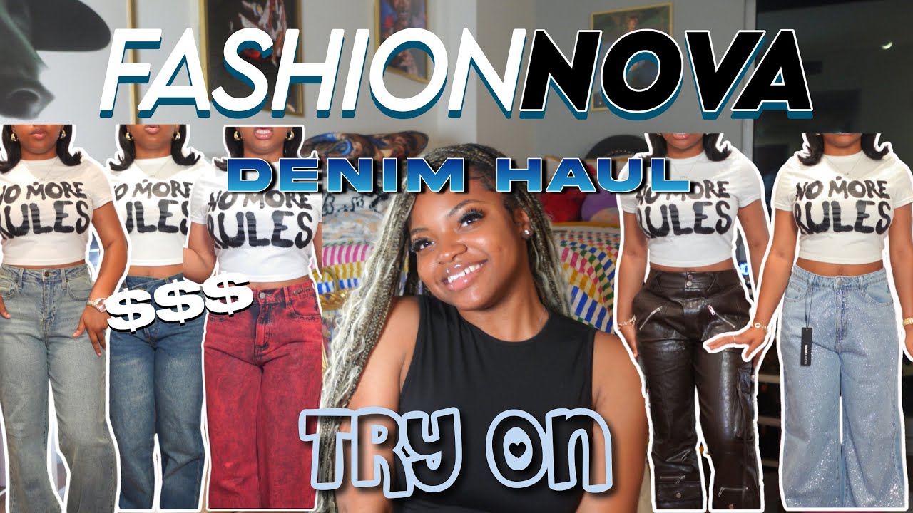 HUGE SPRING DENIM TRY ON HAUL | fashion nova jeans, jackets, accessories & more
