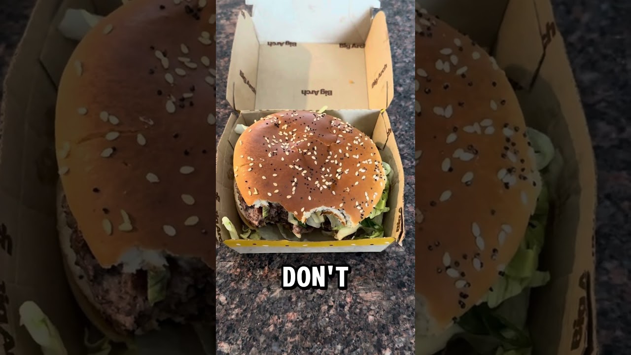 Trying the new big arch from McDonalds #fastfood #bigmac #mcdonalds #Shorts