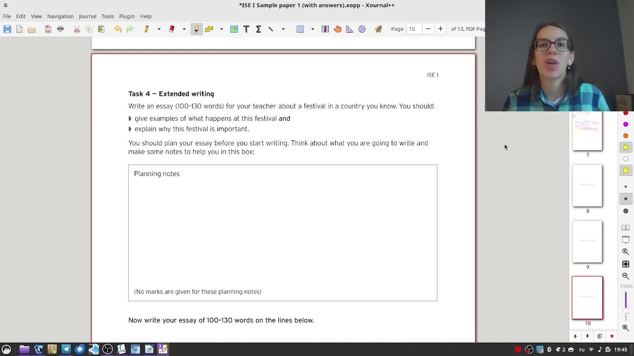 Trinity College London ISE I Reading & Writing Task 3 | Stream 003