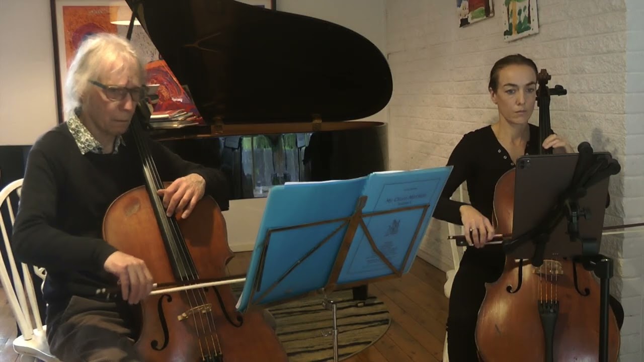 Duport-Berteau Study 6 (from 'My CELLO METHOD' Vol. 6 No 141) - 2 cellos