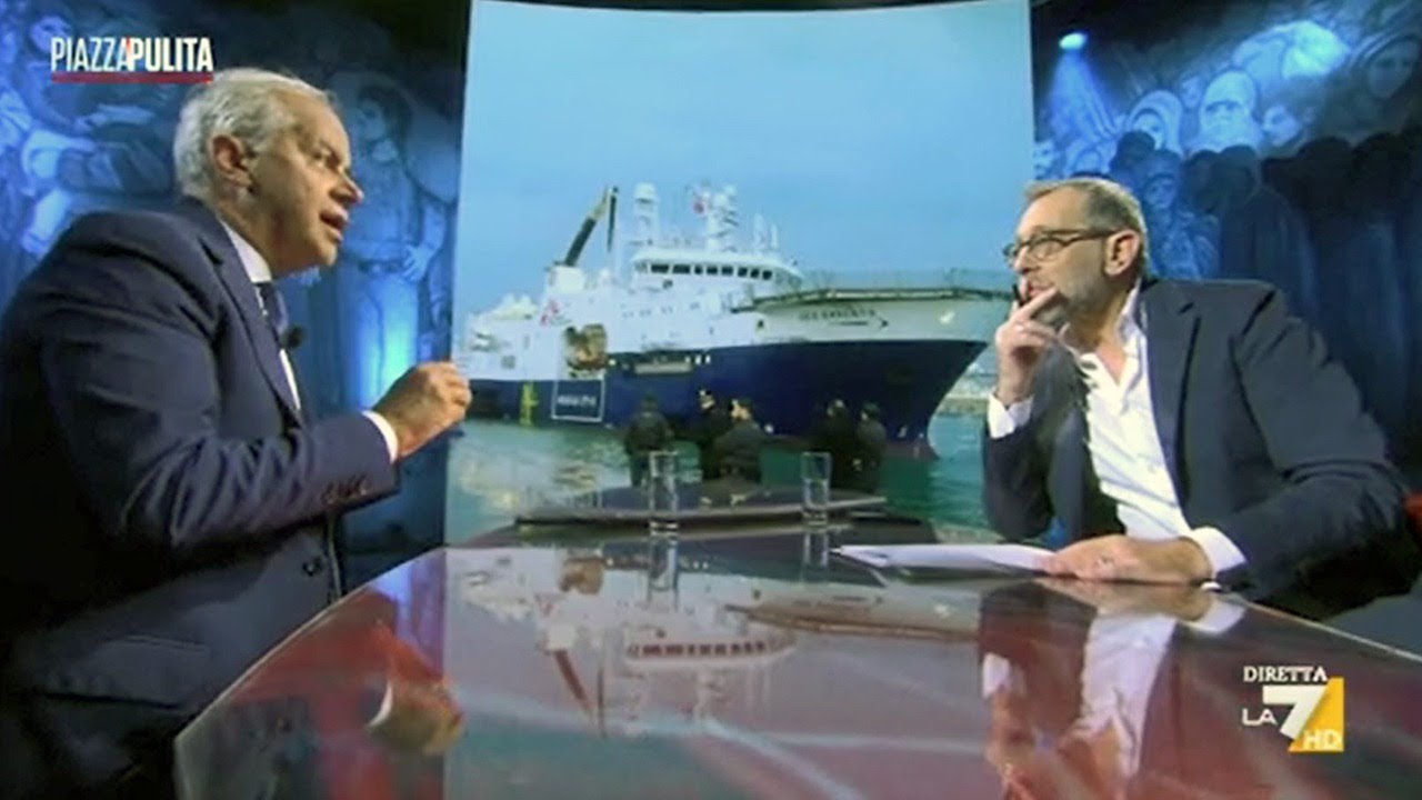 Intervista al ministro dell'Interno Piantedosi durante la trasmissione televisiva Piazza pulita