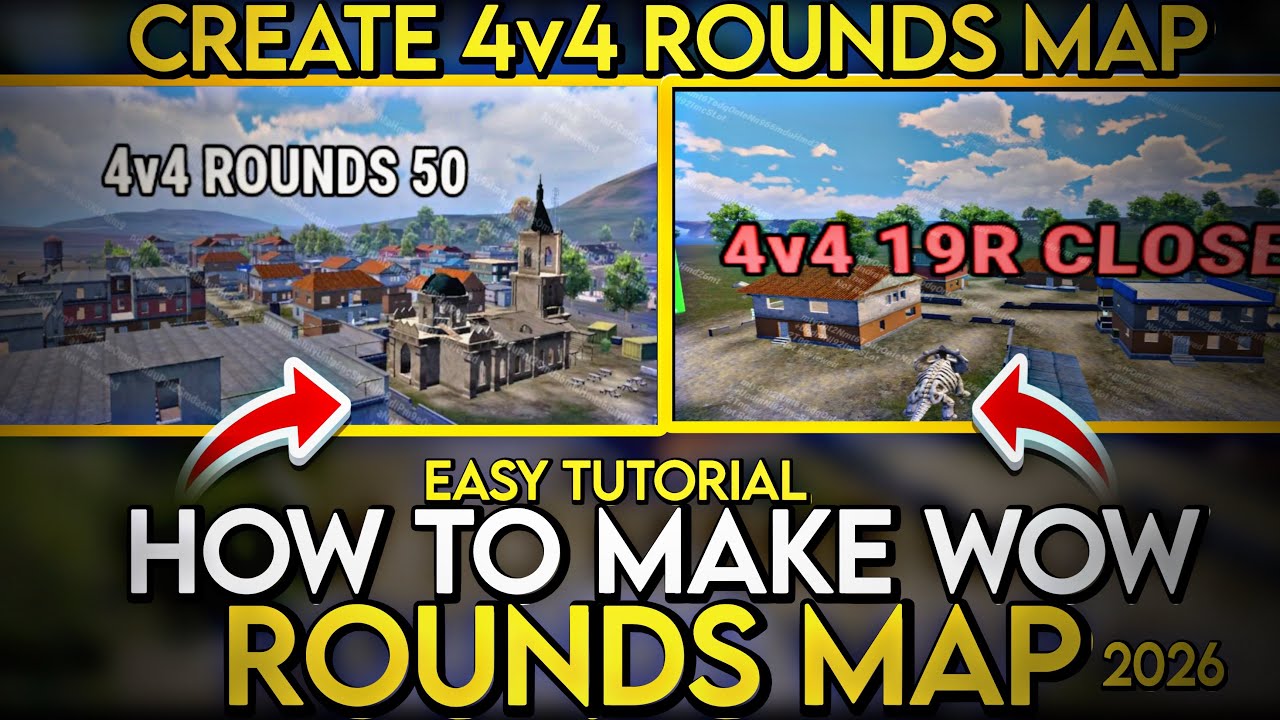 How to Make WOW Rounds Map in PUBG 😱 | Full Tutorial |Create 4v4 WOW Rounds Map Easily 🔥 PUBG Guide