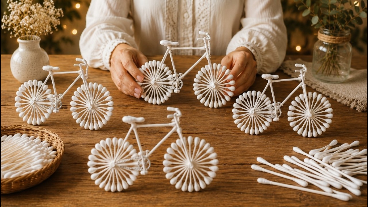 DIY Mini Bicycle Using Cotton Birds | Mind-Blowing DIY Craft Art