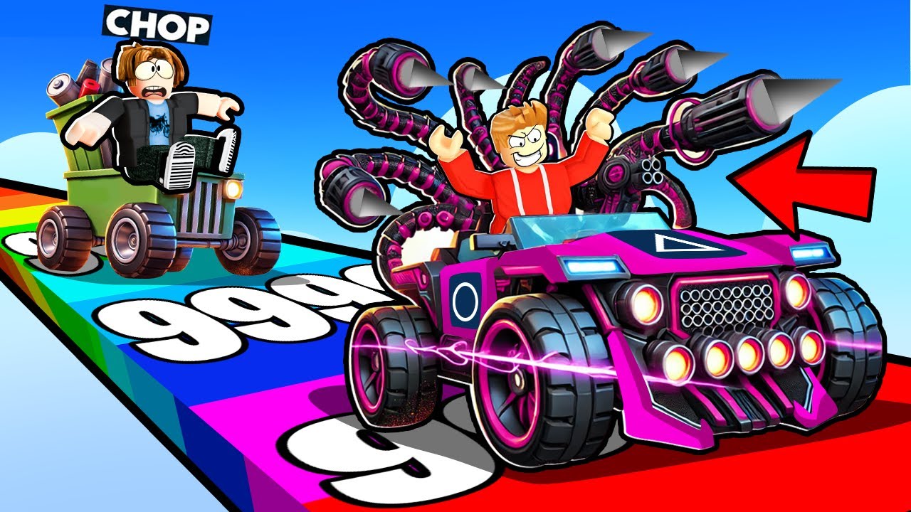 ROBLOX CHOP AND FROSTY USE SUPER MODIFIED ROBUX CARS TO WIN