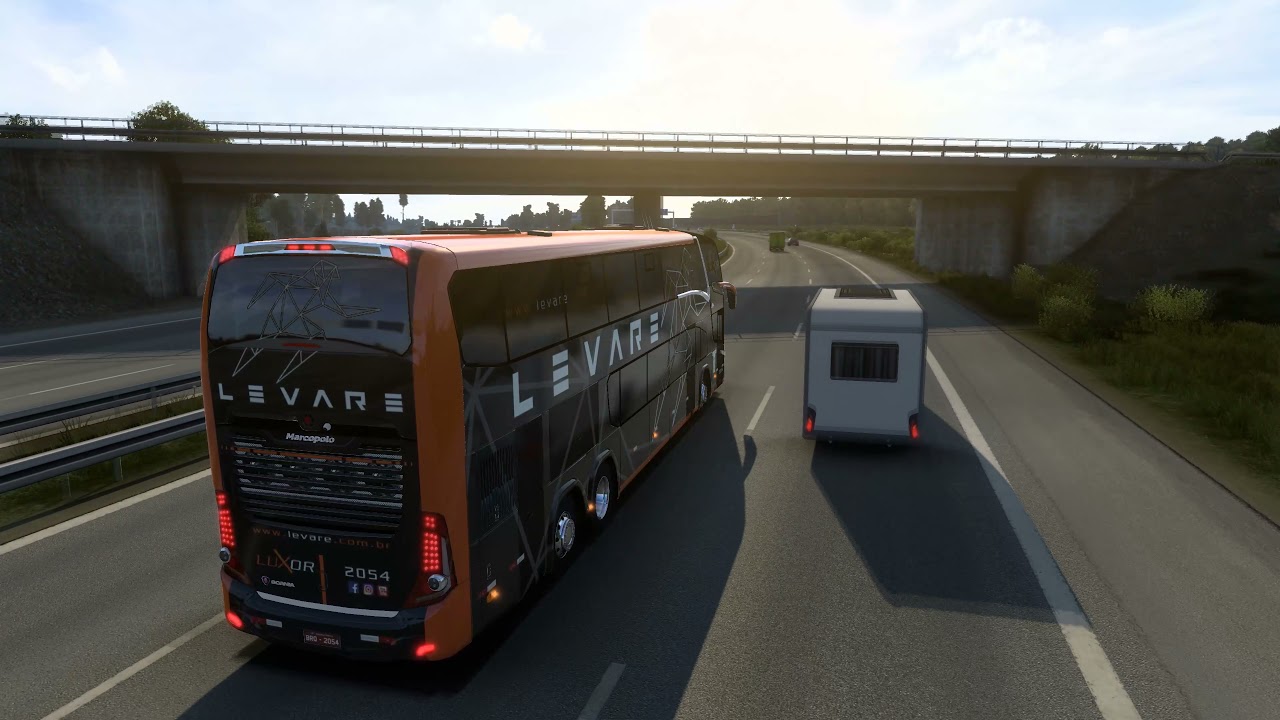 Euro Truck Simulator 2 Bus trip to Cologne with Marcopolo Paradiso G7 1800 DD 6x2 Scania